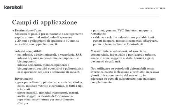 Cemento per pavimenti Keracem Eco